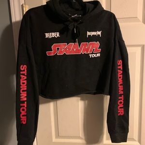 Purpose tour cropped hoodie